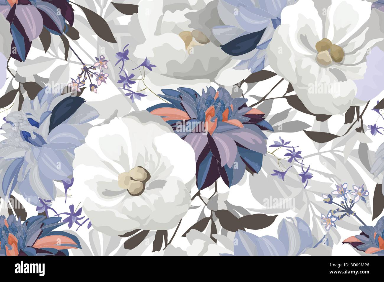 Vector floral seamless pattern Stock Vector Image & Art - Alamy