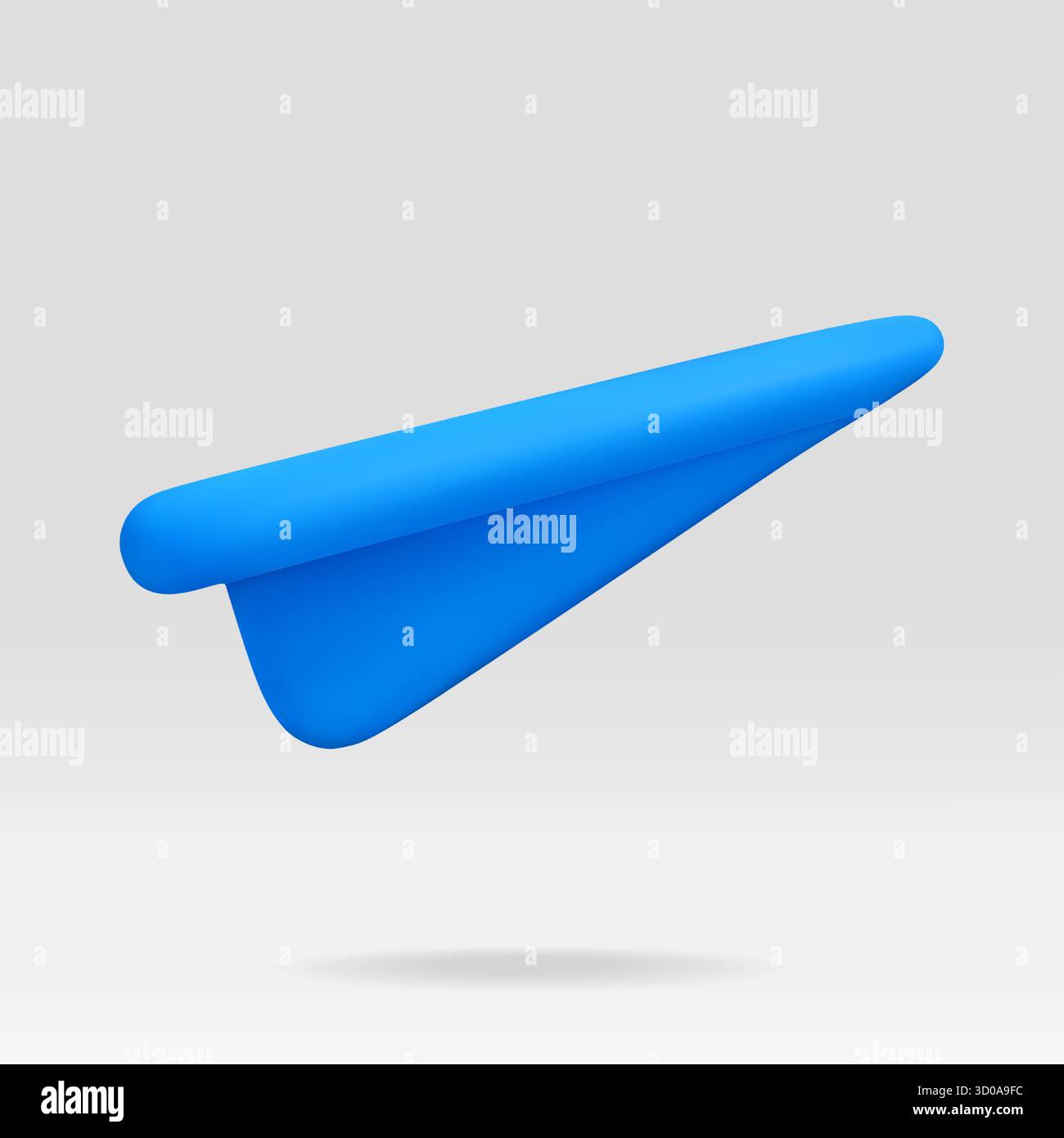 Blue paper airplane in flight Stock Vector