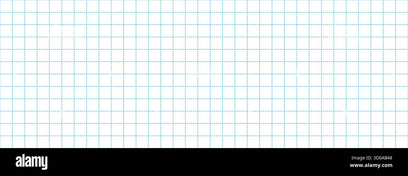 Planer page with dotted square grid. Seamless blue checkered paper pattern. Simple squared graph texture. Bullet journal notebook background. School math lined sheet wallpaper. Vector Stock Vector