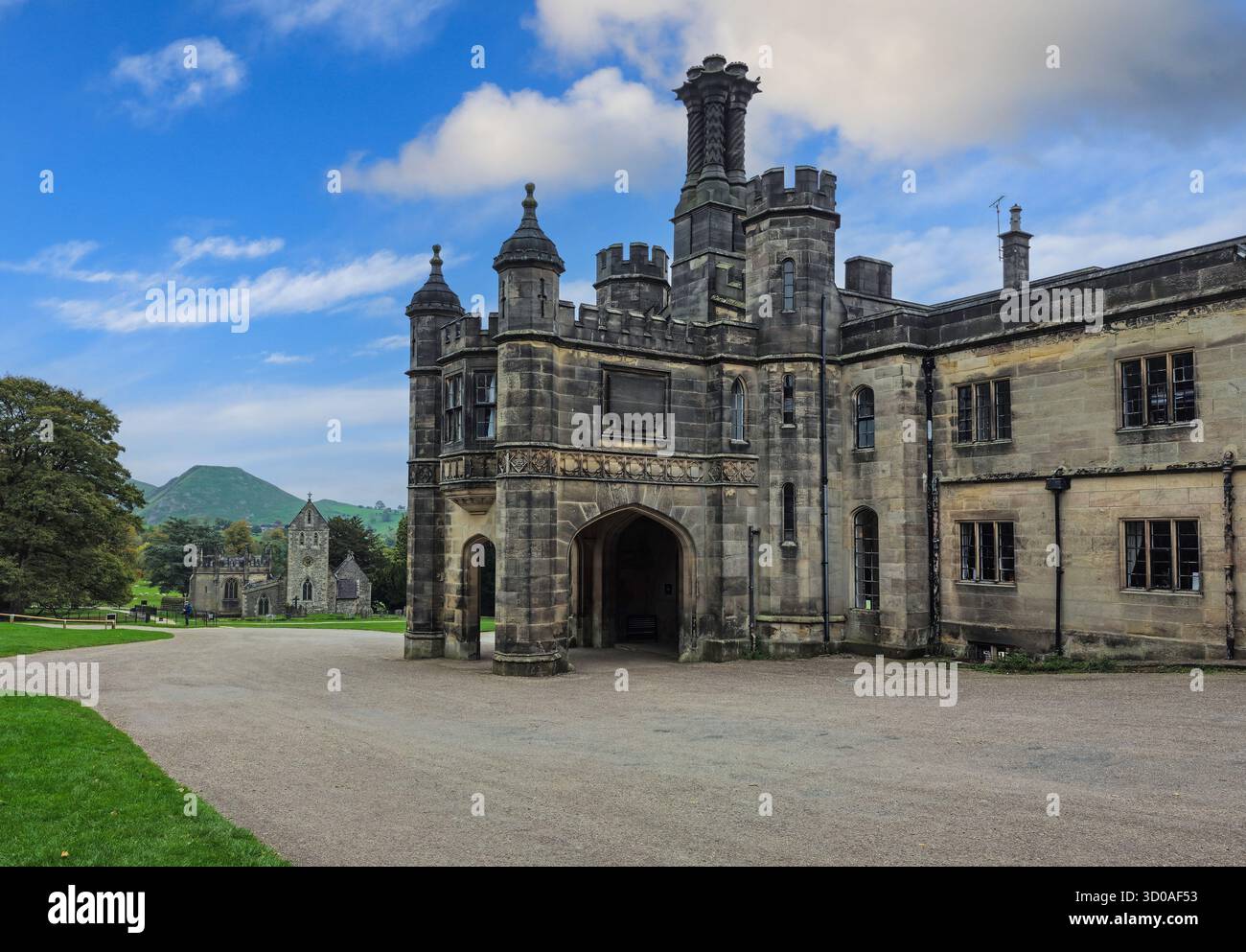 Ilam Hall and gardens, Ilam, Staffordshire, England, UK - Smartphone Captured Stock Image