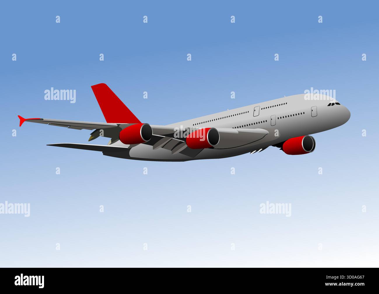Passenger plane soaring high Stock Vector Images - Alamy