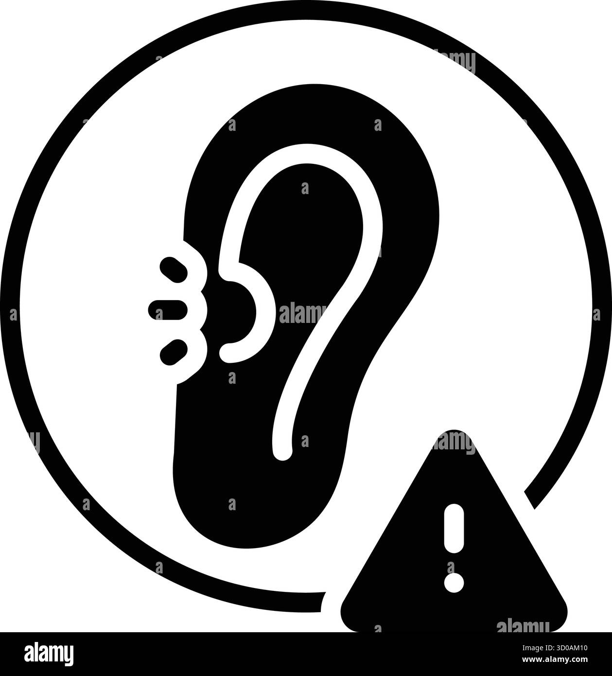 Safety ear protection icon Black and White Stock Photos & Images - Alamy