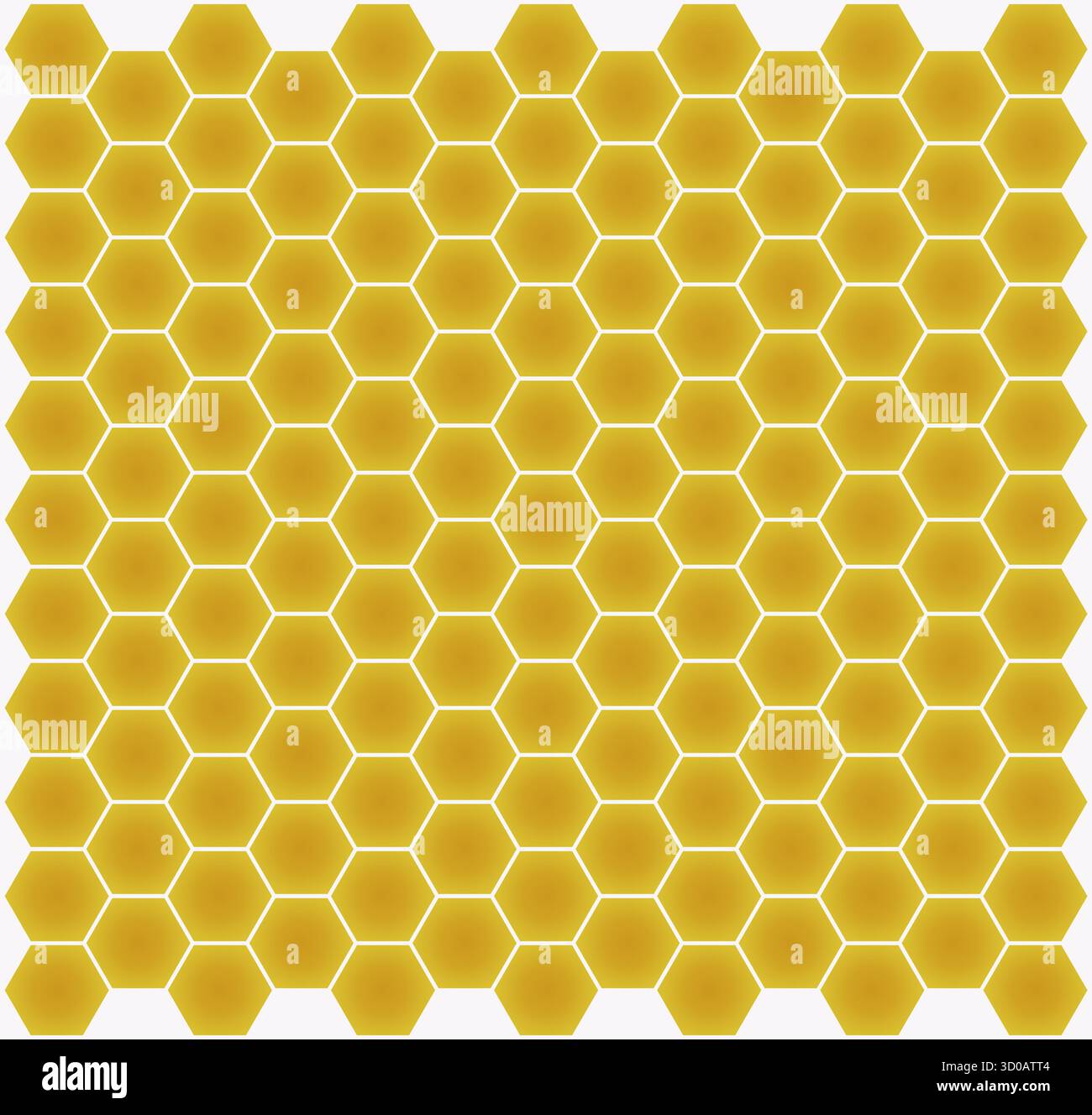 Hexagonal honeycomb pattern – minimalist geometric white and gold background - vector Stock Vector