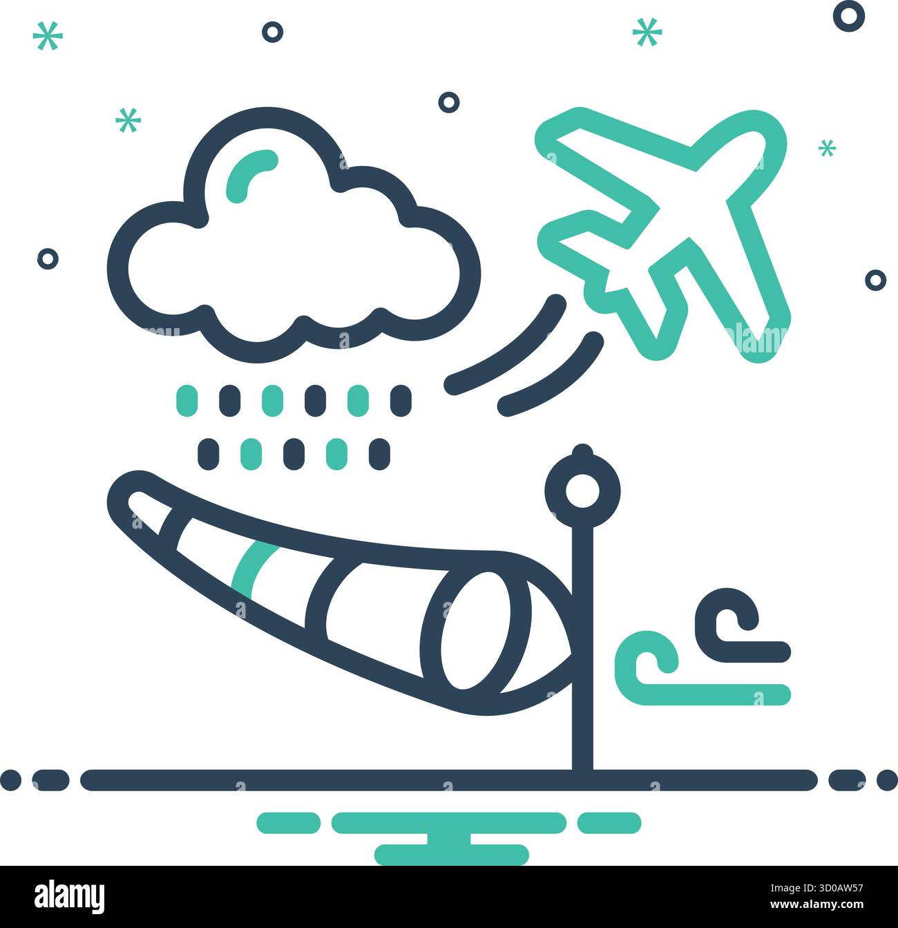 Icon for aviation weather, aviation Stock Vector