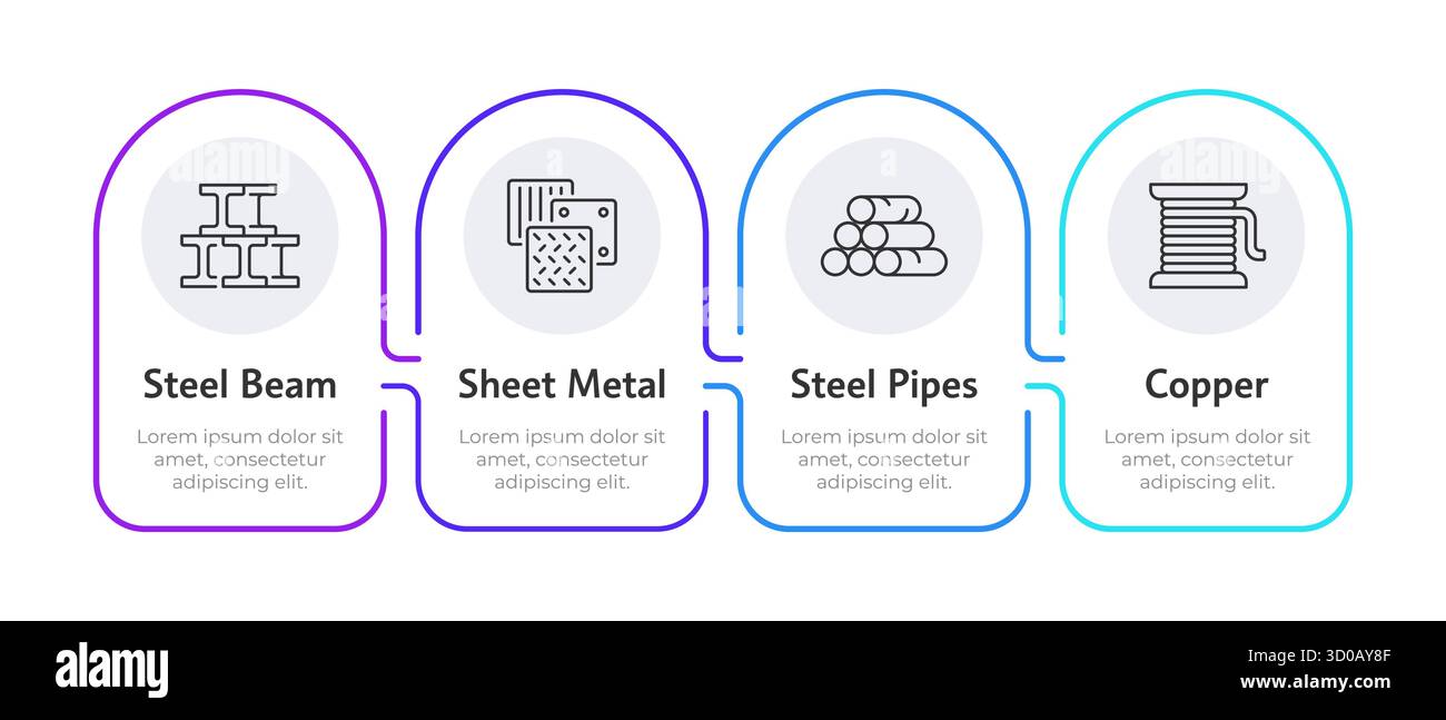 Heavy industry production infographic template Stock Vector