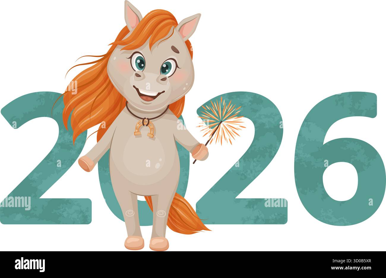 2026 year horse greeting hi-res stock photography and images - Alamy