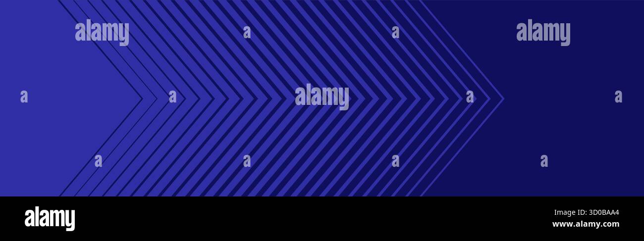 Striped arrow halftone gradation texture. Gradient Transition Lattice. Repeating triangle gradation thin to thick line blue background pattern. Vector Stock Vector