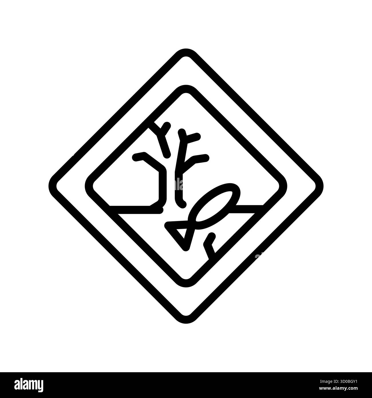 environmental contamination black line icon for digital and print ...