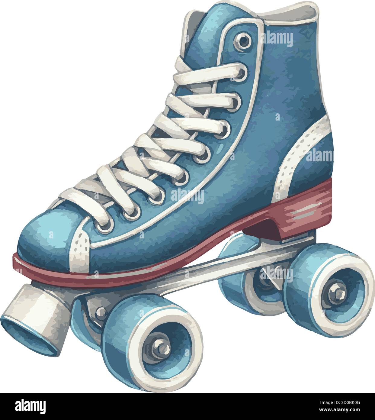Illustration Raler Vector watercolor illustration of a roller skate Stock Vector Image ...