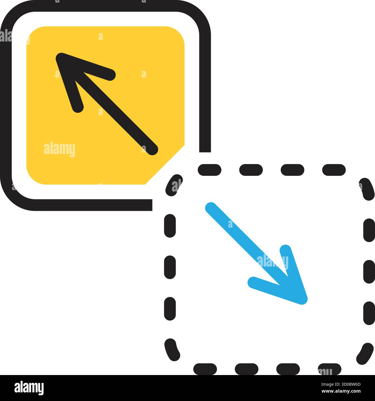 Icon for drag,drop Stock Vector