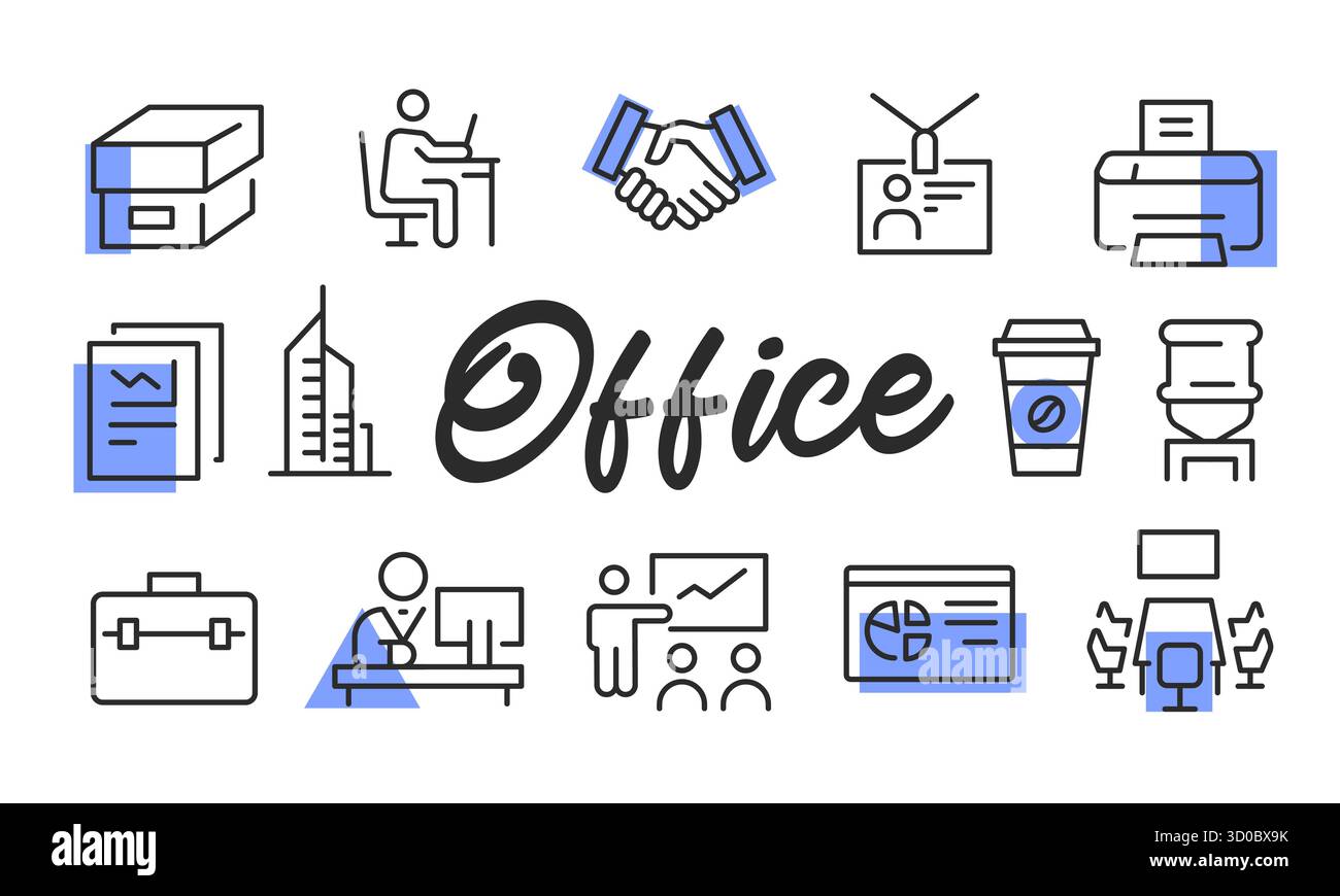 Office Poster. Vector Illustration Stock Vector