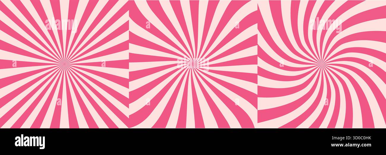 Set of sweet candy abstract vector backgrounds Stock Vector