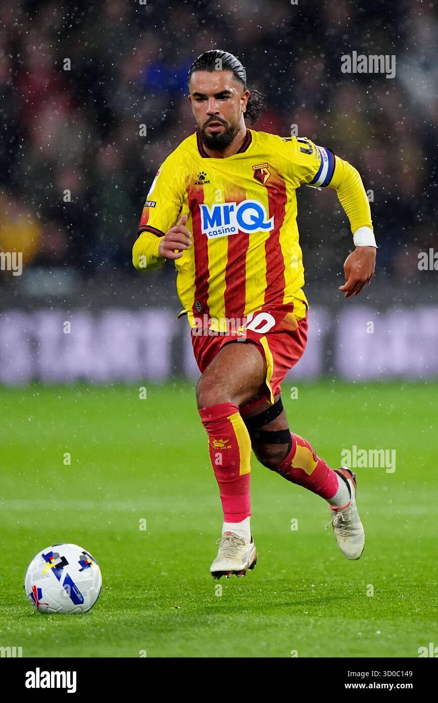 Watford's Imran Louza during the Sky Bet Championship match at Vicarage ...