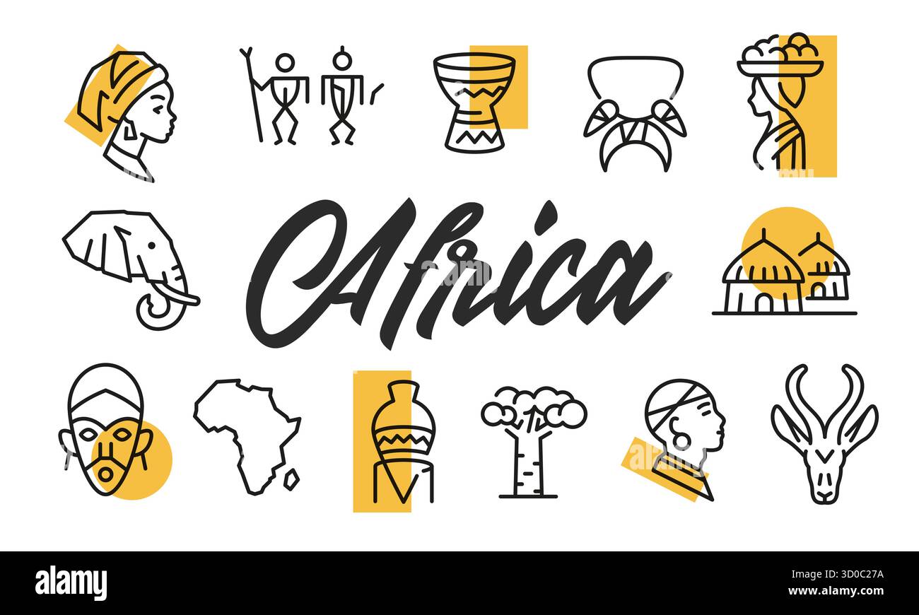 Africa Poster. Vector Illustration Stock Vector