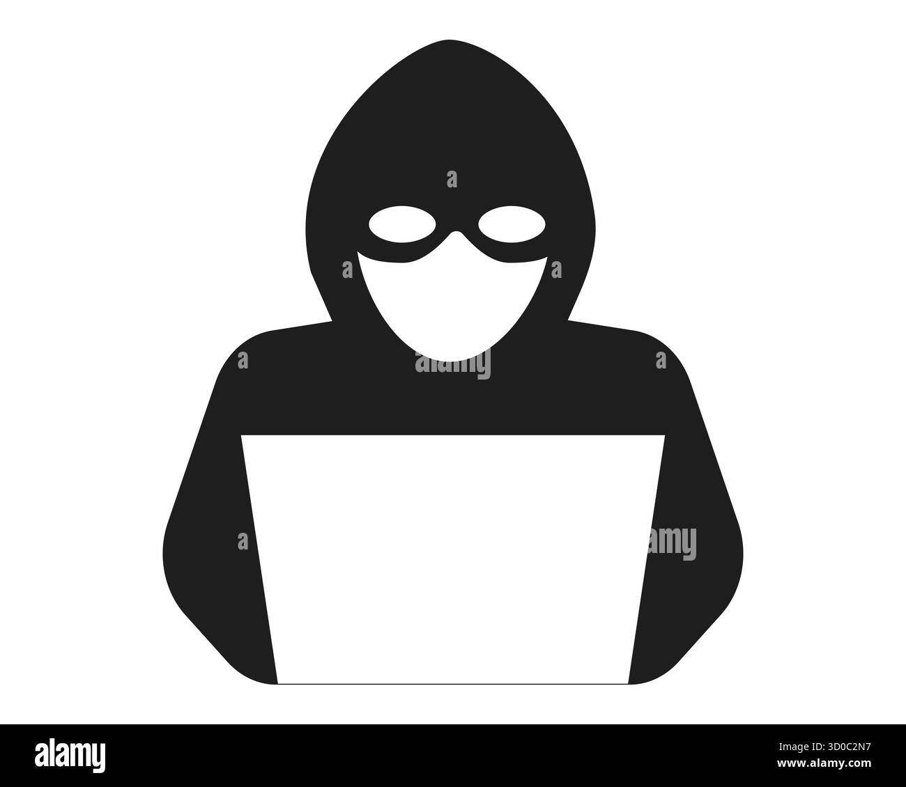 Incognito anonymous character silhouette icon, hacker or scammer with ...