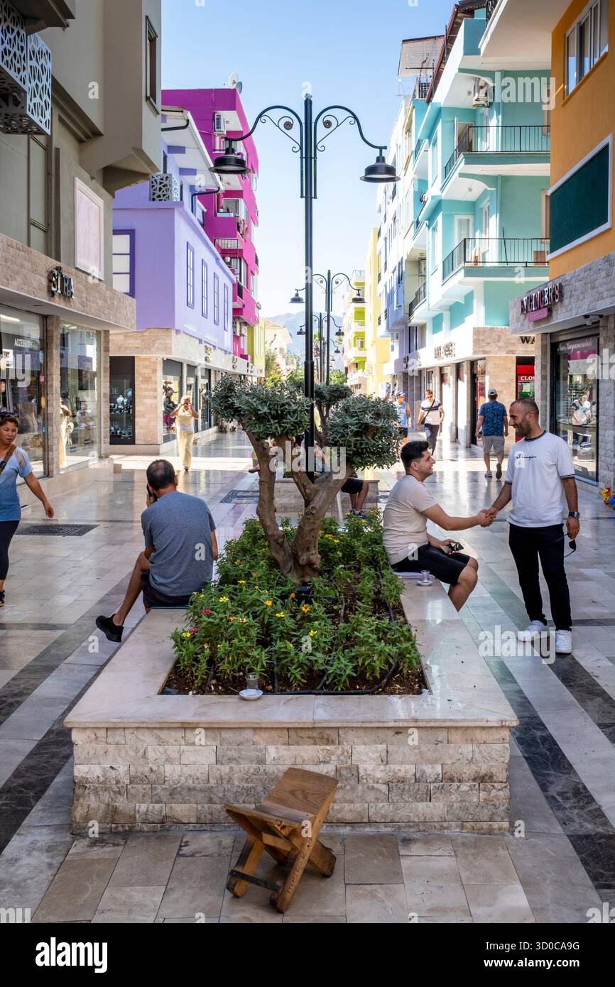 A Colourful Street In The Town Of Marmaris, Mugla Province, Turkey. Stock Photo