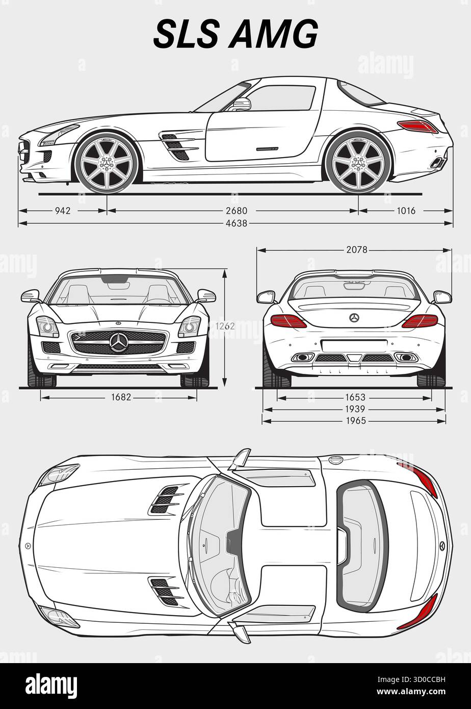 Mercedes amg sls Stock Vector Images - Alamy