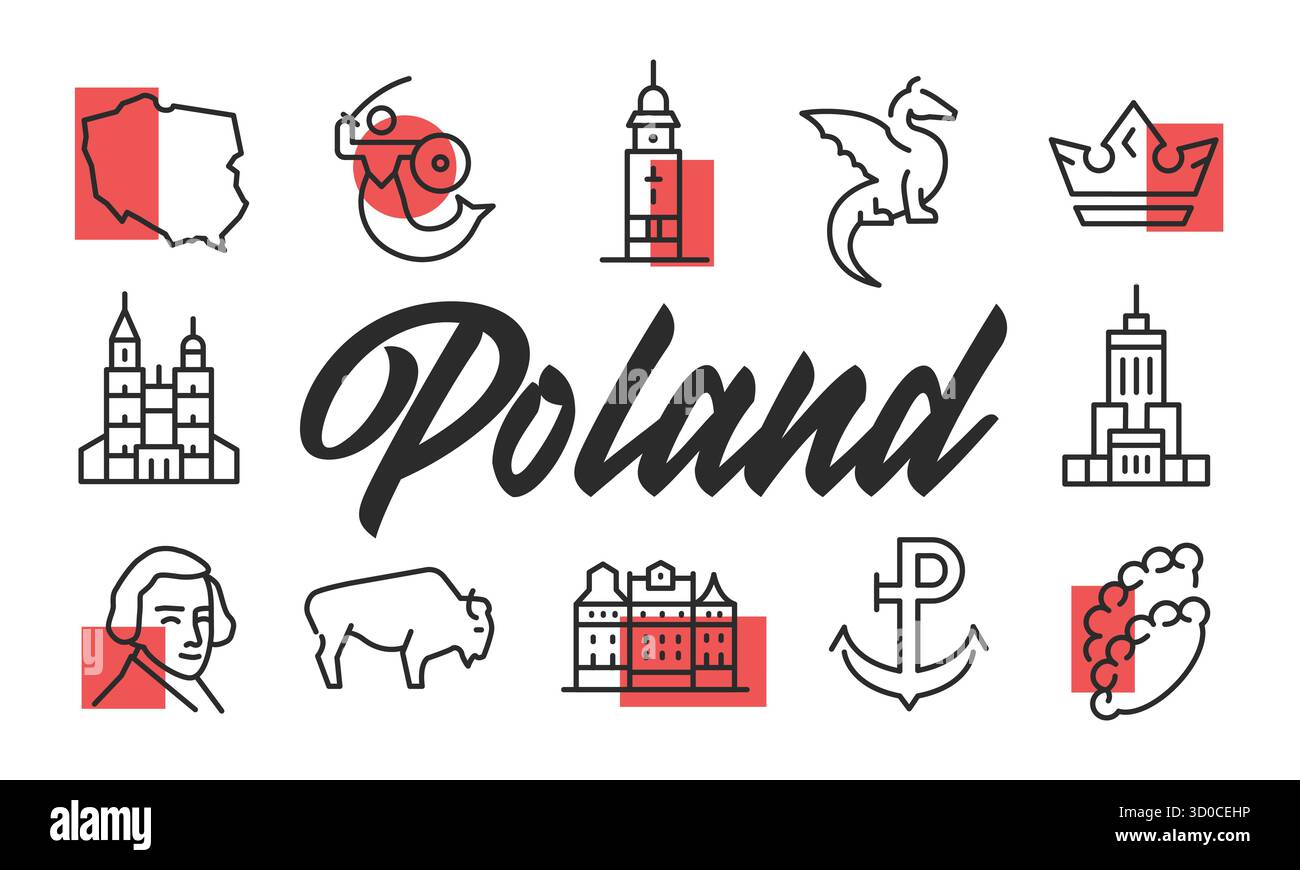 Warsaw poland architecture palace Stock Vector Images - Alamy