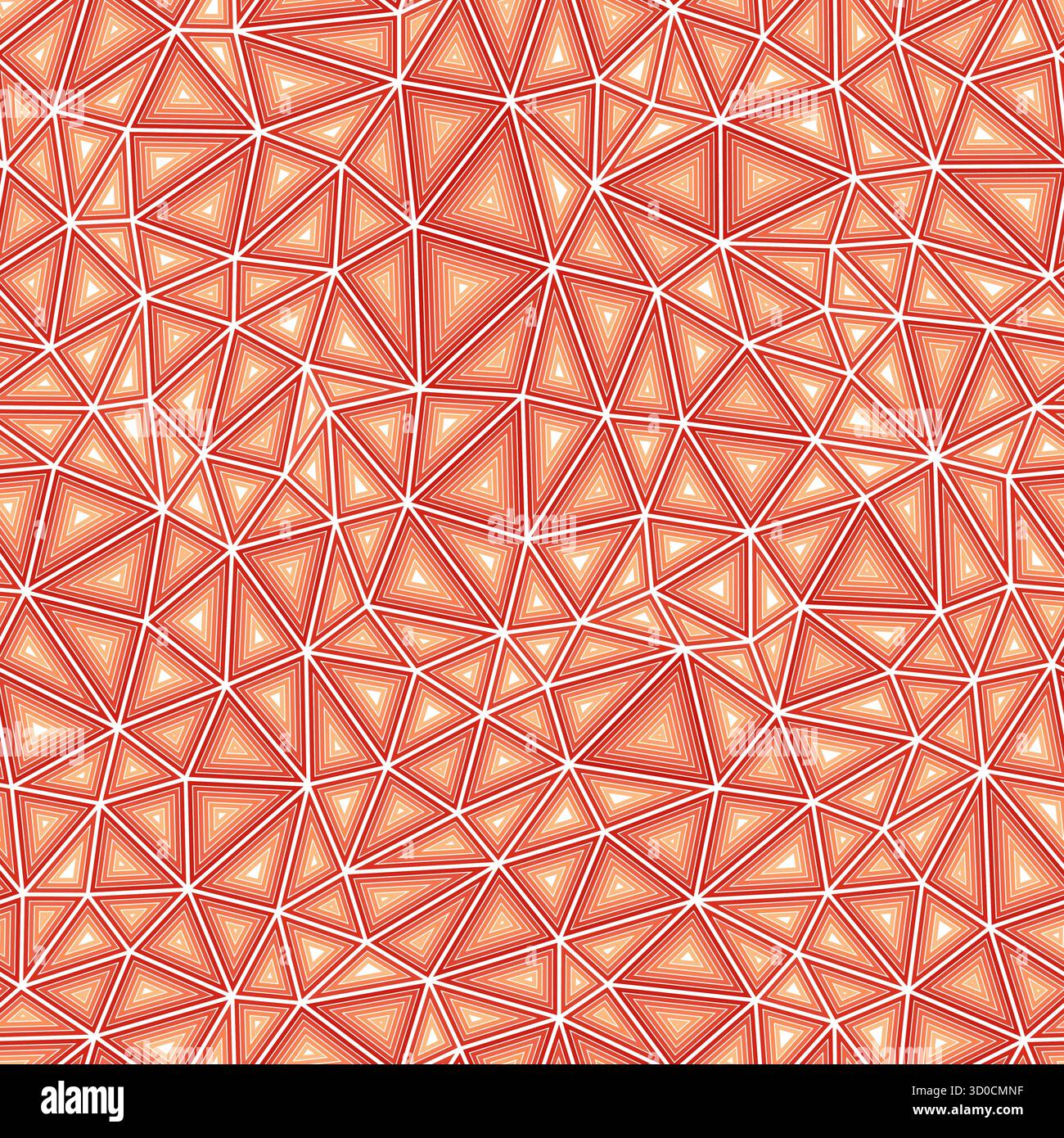 Geometric pattern. Compact triangles size. Multiple repeated inner triangles. One tone colored style. Repeatable pattern. Awesome vector tiles. Stock Vector