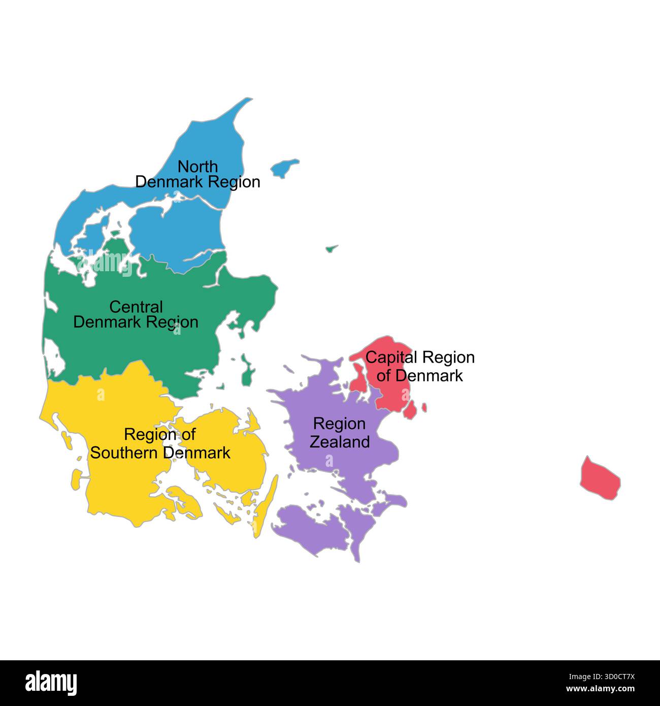 Denmark map symbol shape, travel web flat concept icon vector ...