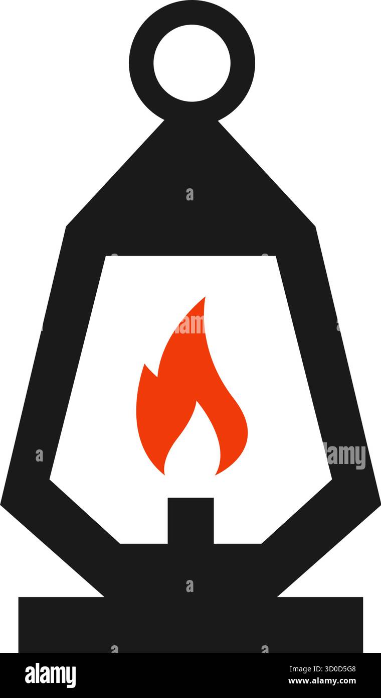 Vintage lantern icon design illustration Stock Vector