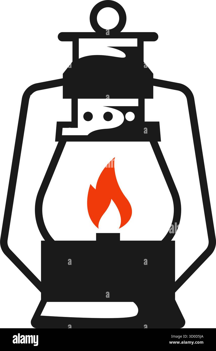 Vintage lantern icon design illustration Stock Vector