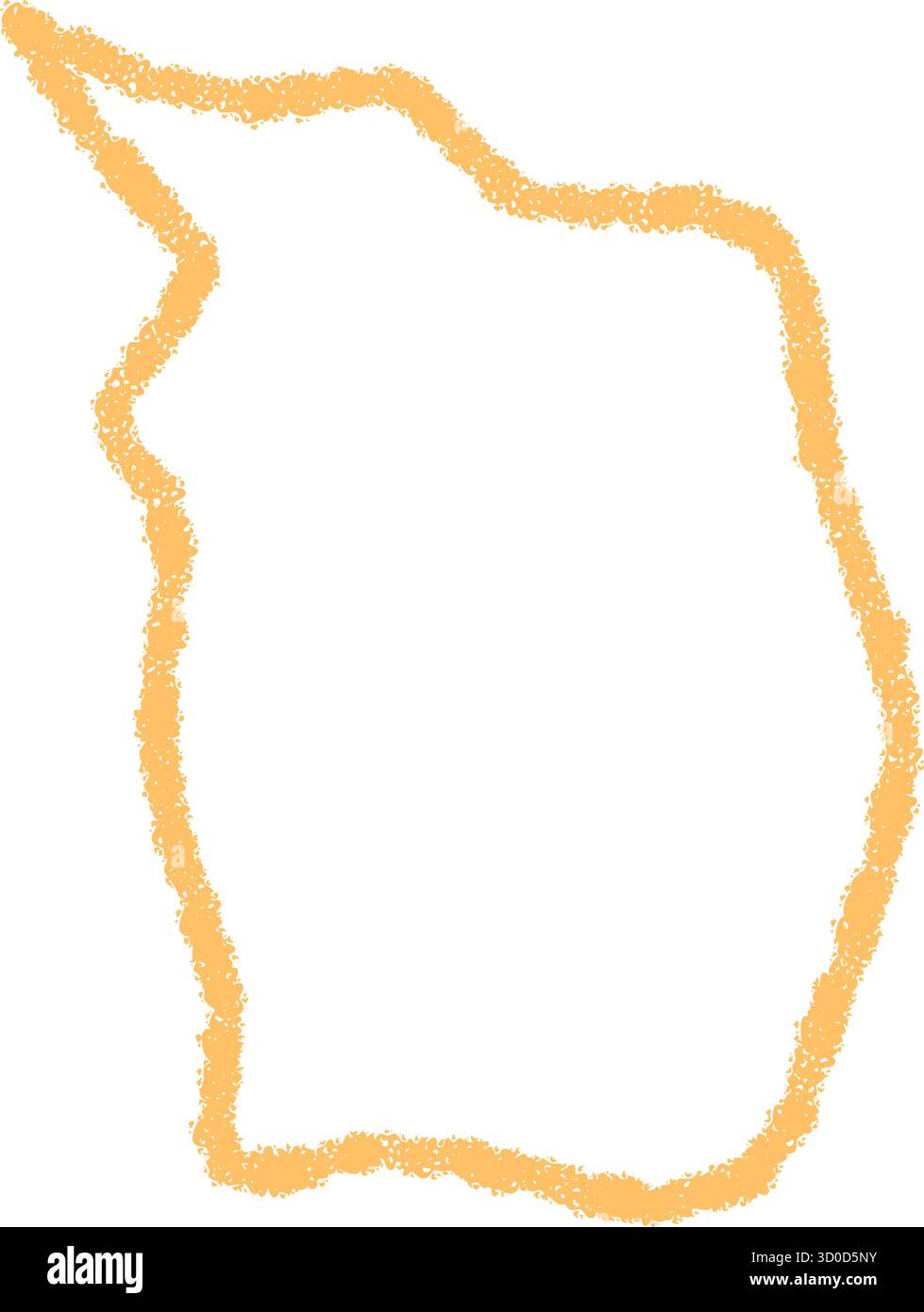 Wavy Crayon Speech Bubble Outline Sketch Stock Vector