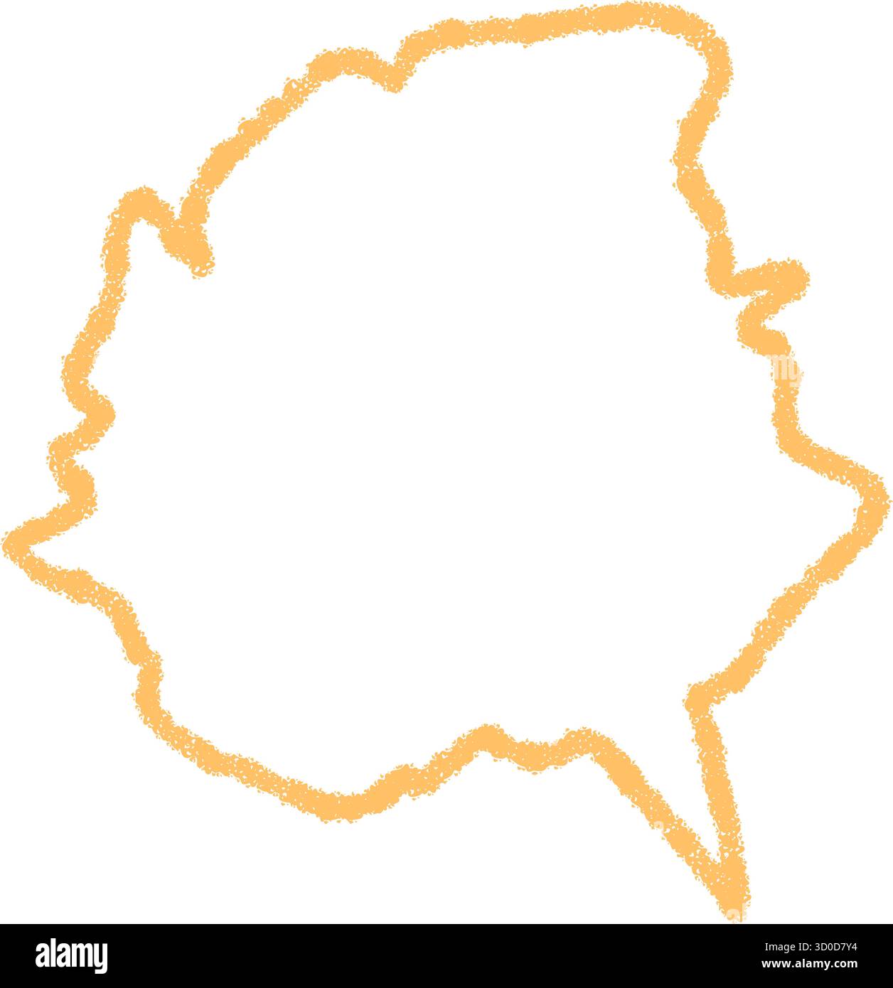 Chalk Squiggle Speech Bubble Icon Stock Vector