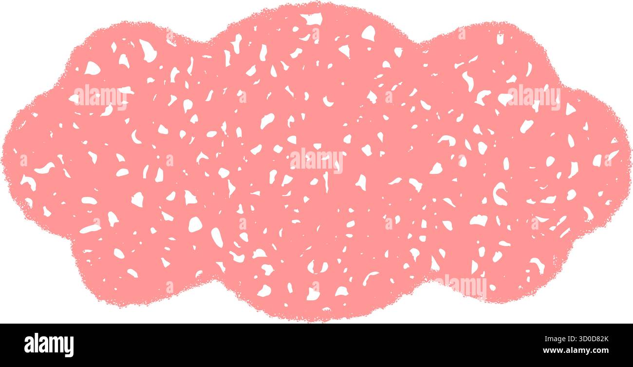 Groovy Crayon Bubble Hatched Pink Border Stock Vector