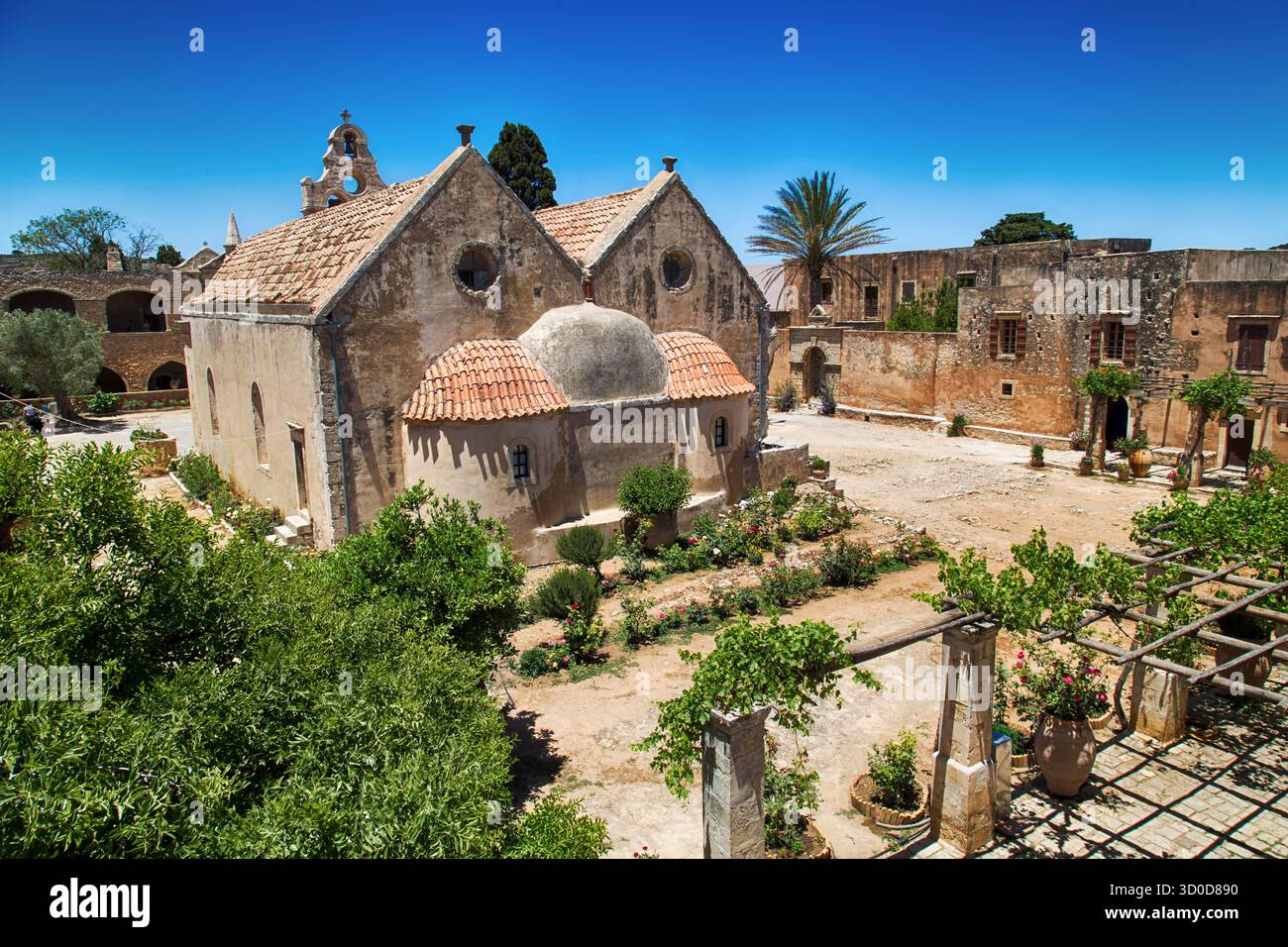 Arkadi Monastery Or Moni Arkadiou On The Island Of Crete Greece Arkadi Monastery Or Moni Arkadiou On The Island Of Crete Greece