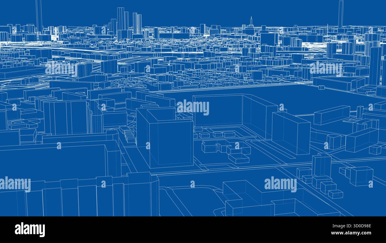 Urban Blueprint Cityscape Stock Vector Image & Art - Alamy
