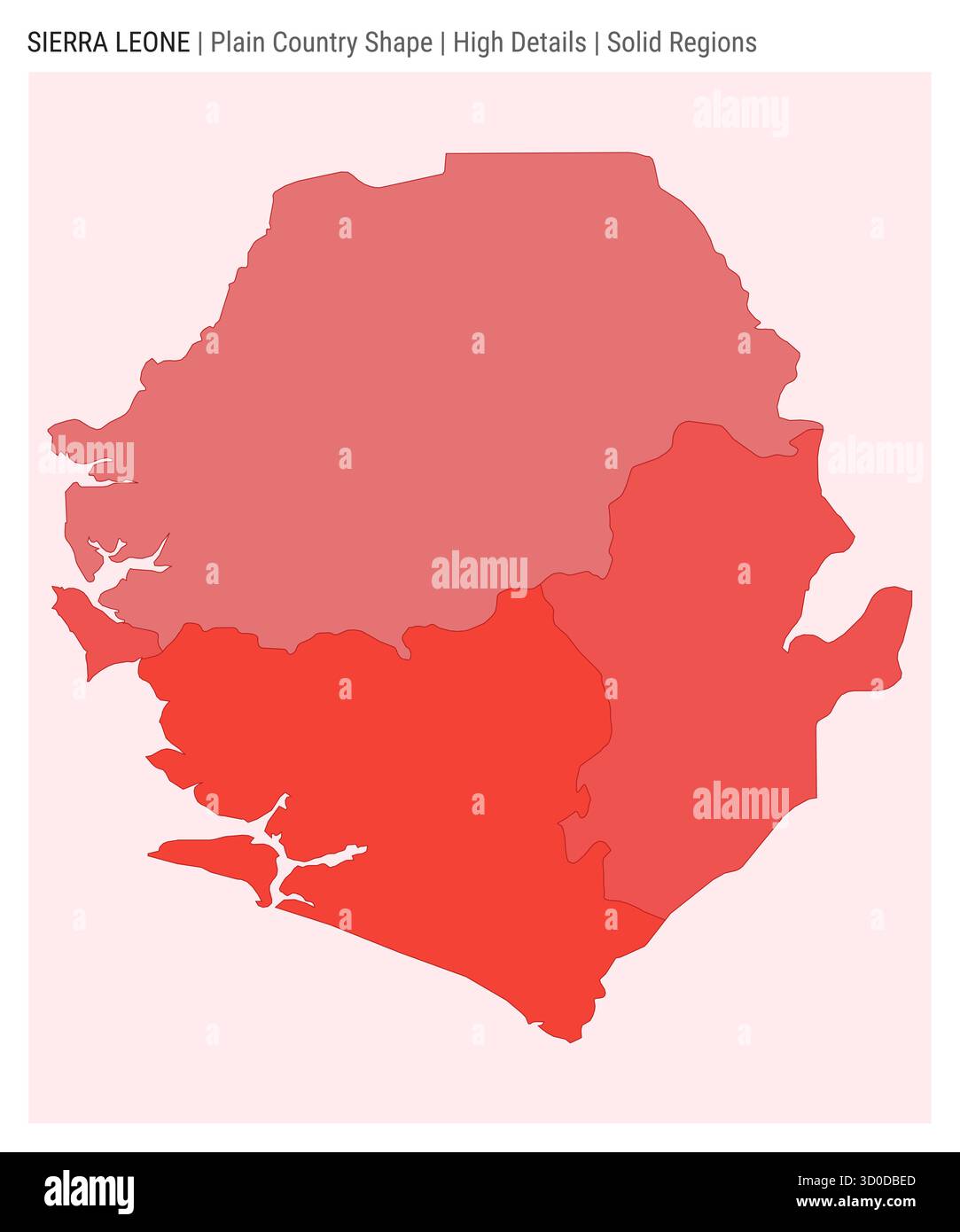 Sierra leone map solid regions Stock Vector Images - Alamy