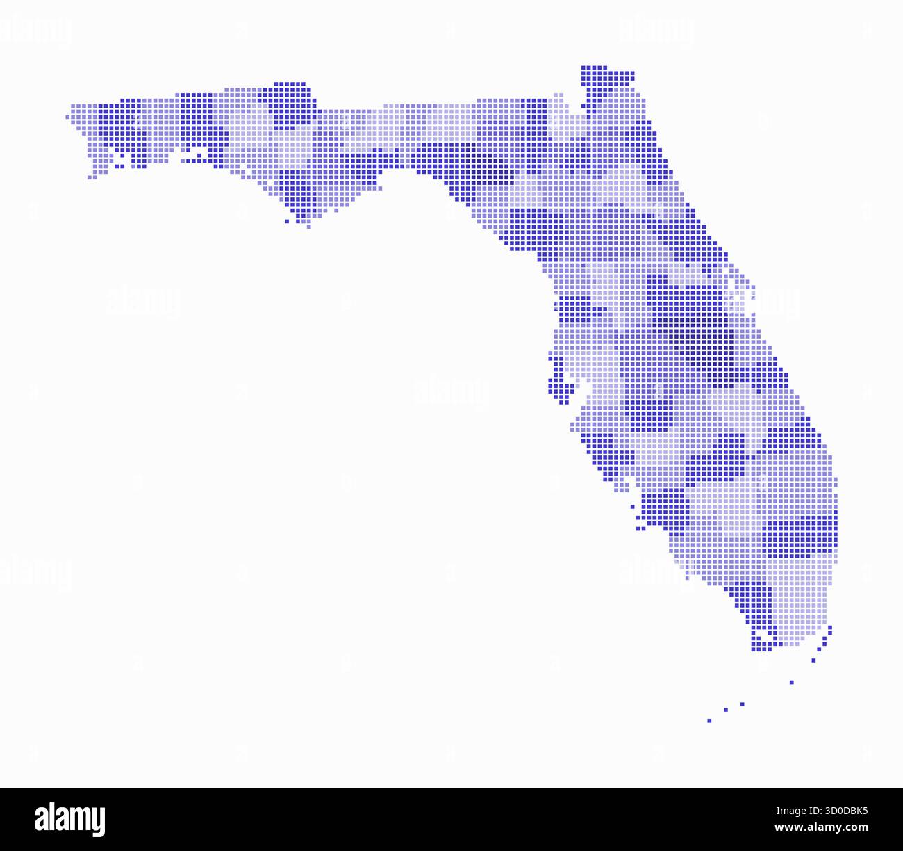 Florida dotted map. Digital style map of the state on white background ...