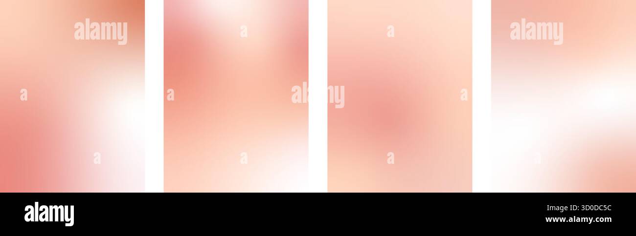 Rose gold gradient background. Pink sky autumn gradation templates set ...