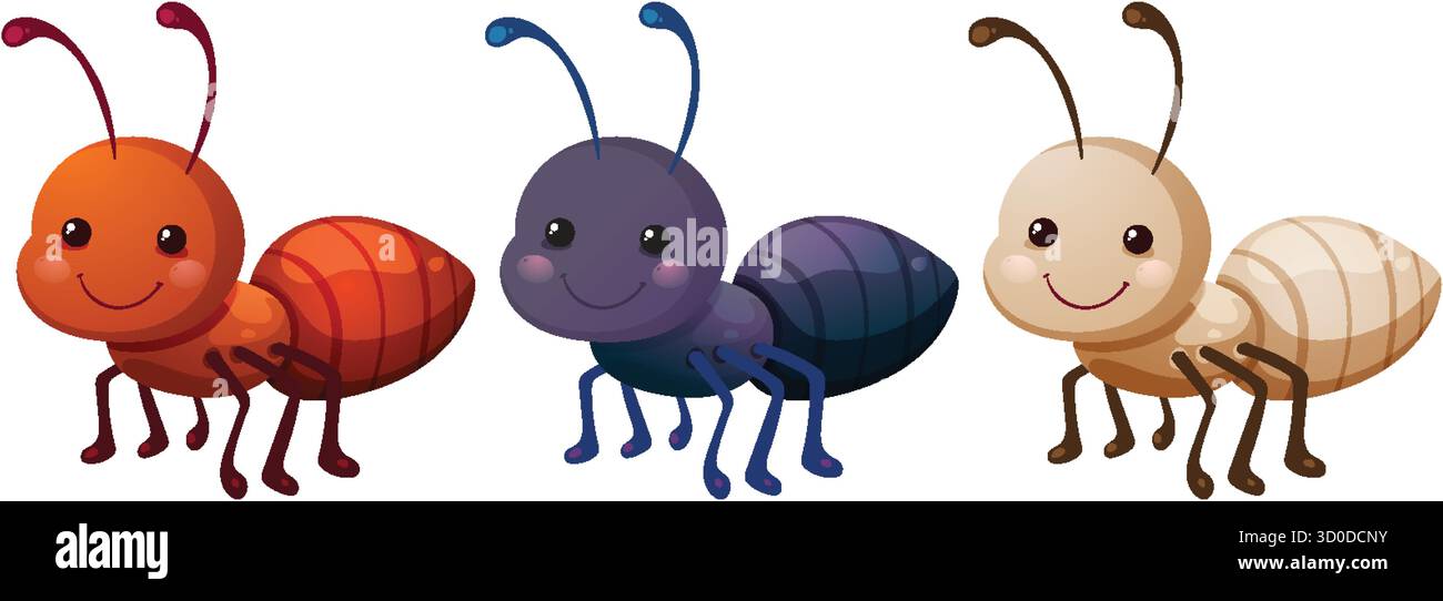 Trio of ants Stock Vector Images - Alamy
