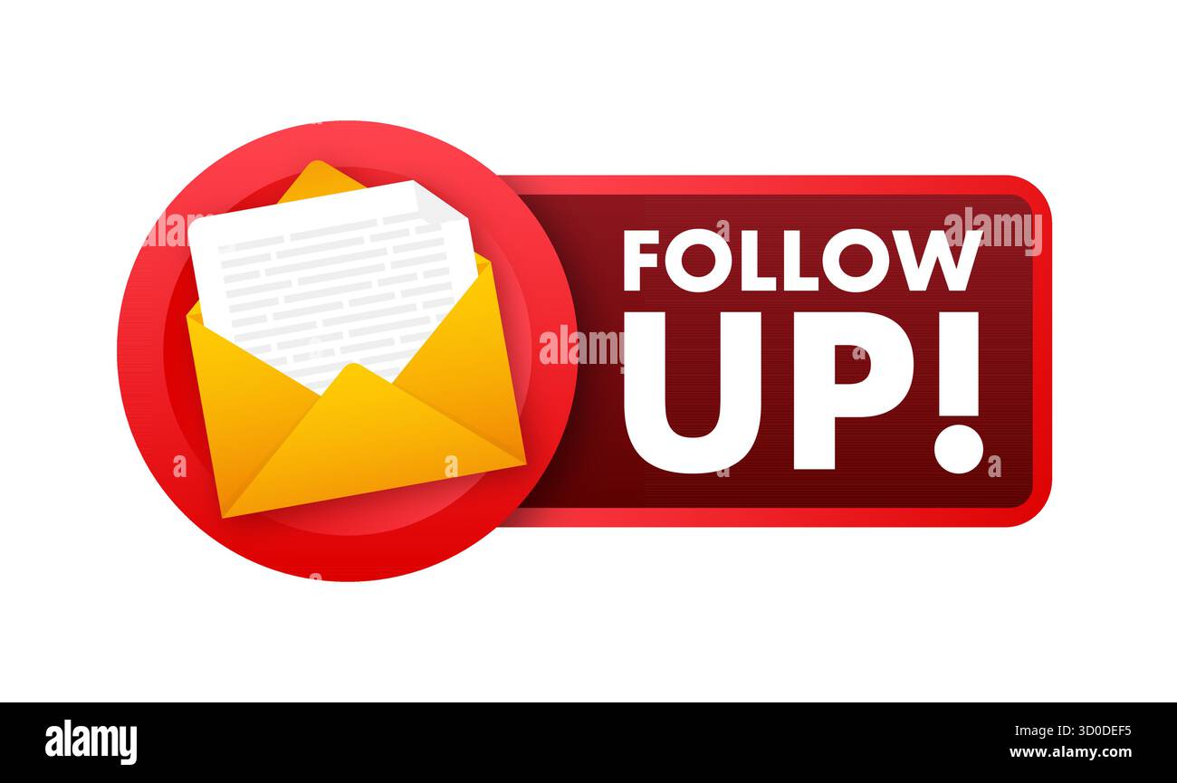 Follow up email message Stock Vector Images Alamy