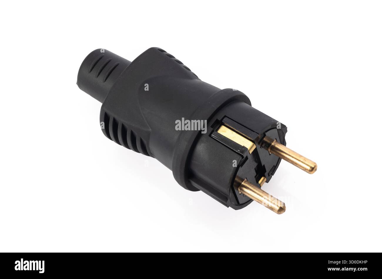 EU plug power supply isolated on white background. Stock Photo