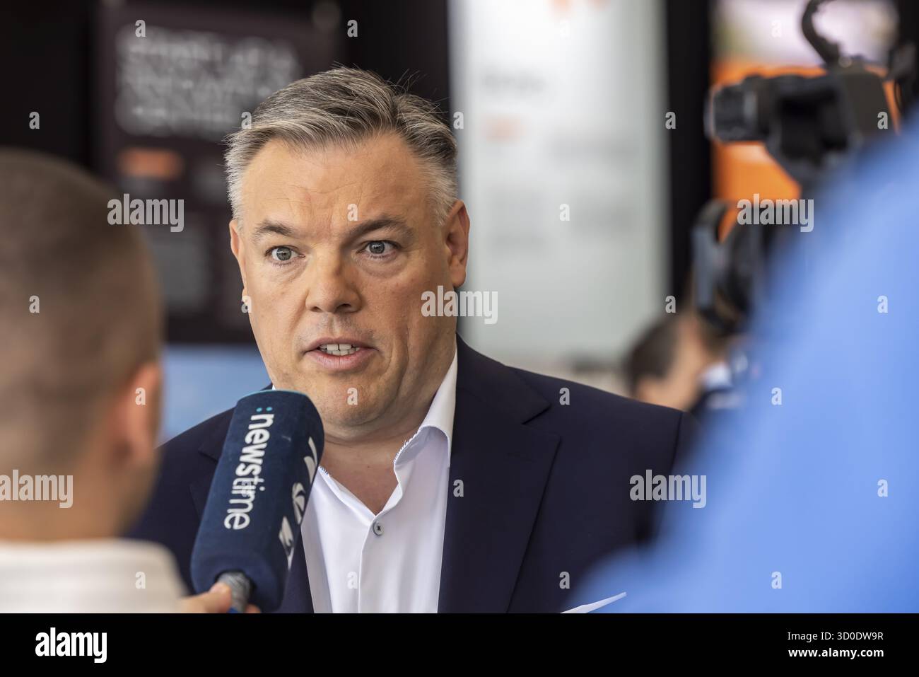 Interview with Rolf Schumann, Chief Digital Officer at the Schwarz Group. Schwarz Digits is the digital and IT division of the Schwarz Group, which al Stock Photo