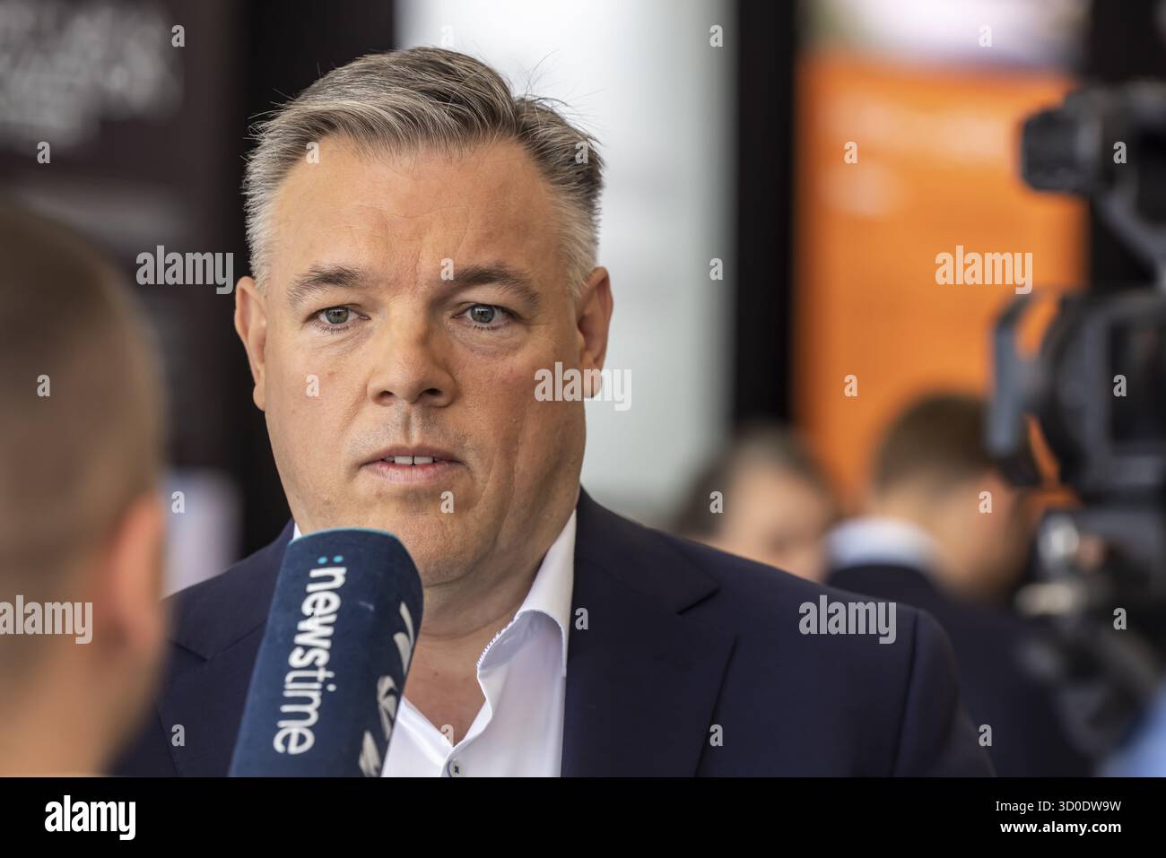 Interview with Rolf Schumann, Chief Digital Officer at the Schwarz Group. Schwarz Digits is the digital and IT division of the Schwarz Group, which al Stock Photo