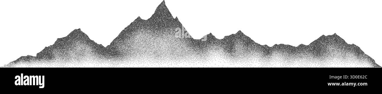 Grain noise stippled mountain range ridges terrain texture landscape ...