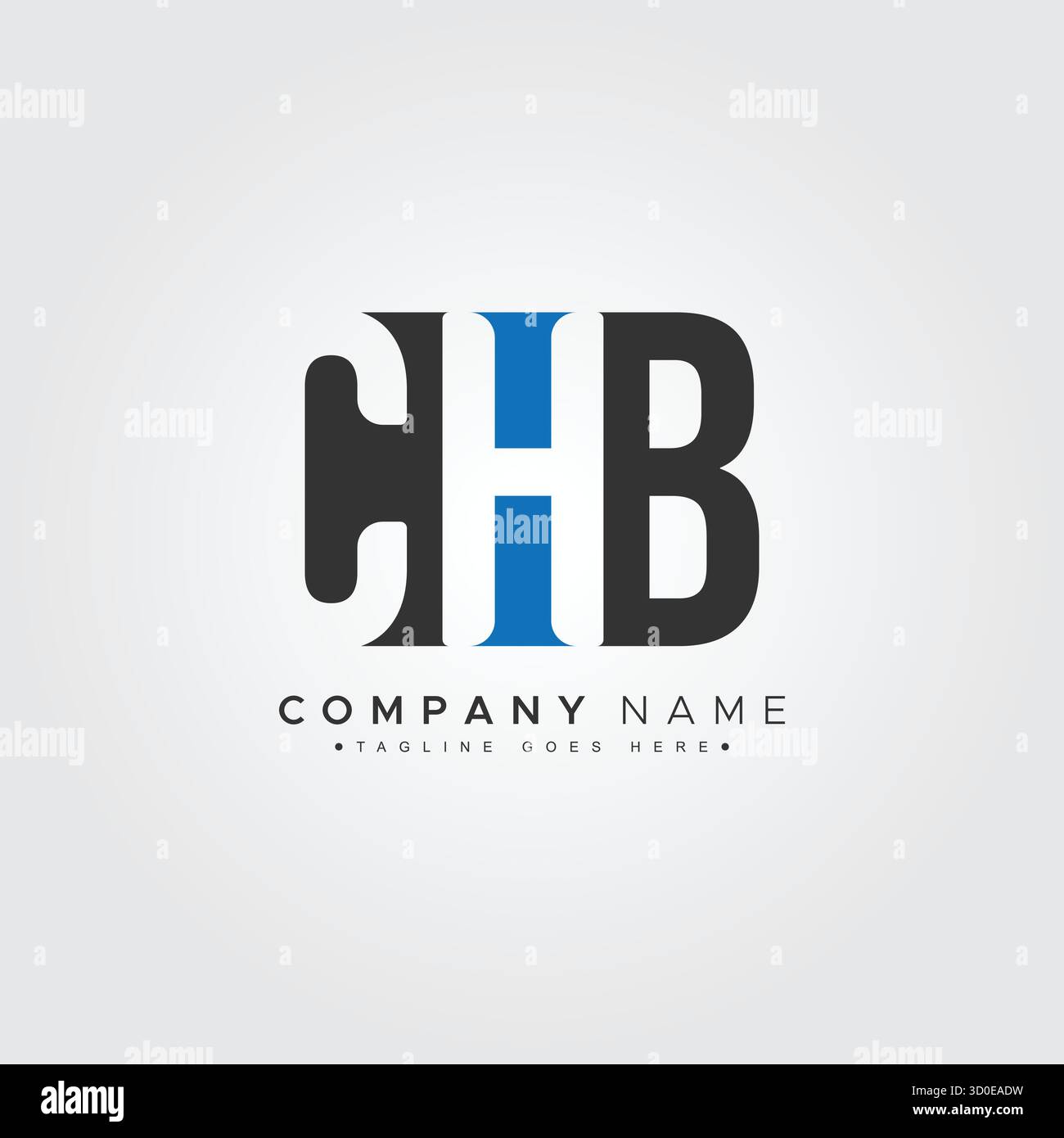 CHB Initial Letter Logo - Simple Monogram Logo Stock Vector