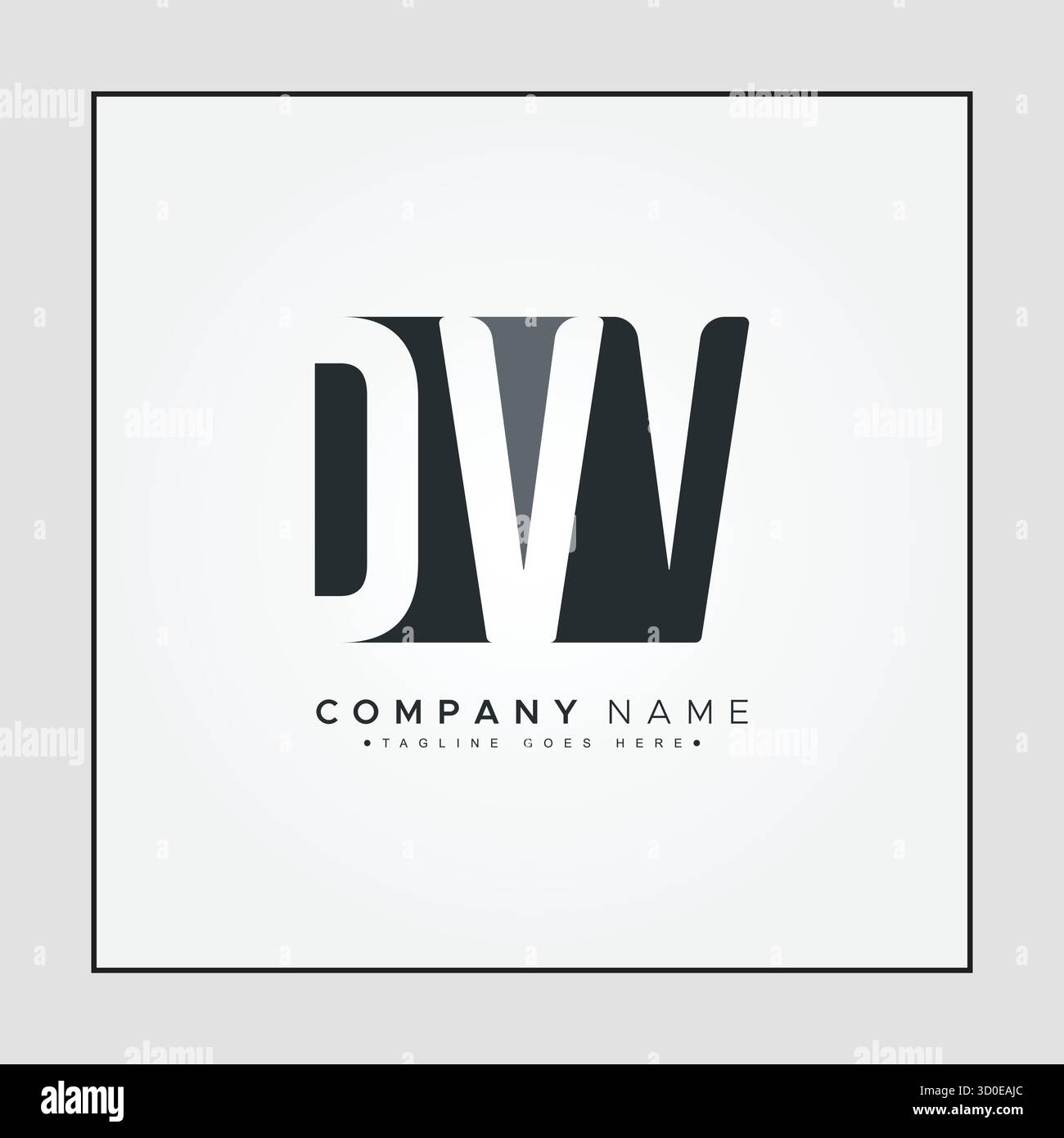 DVV Initial Letter Logo - Simple Monogram Logo Stock Vector