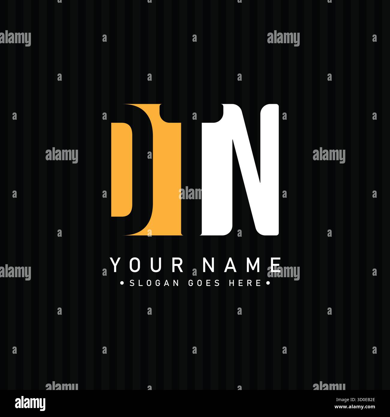 DTN Initial Letter Logo - Simple Monogram Logo Stock Vector