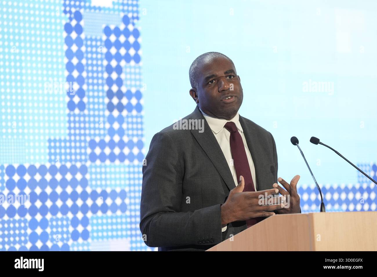 Deputy Prime Minister David Lammy delivers the keynote speech at the ...