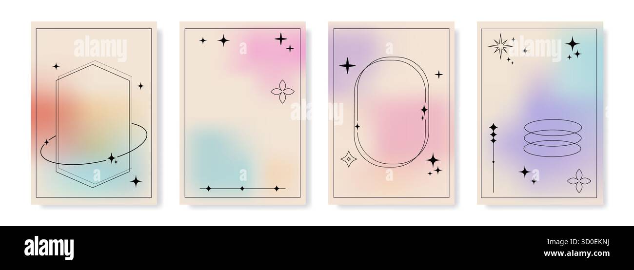 A smooth gradient background template featuring pastel tones, ideal for modern design projects. Stock Vector