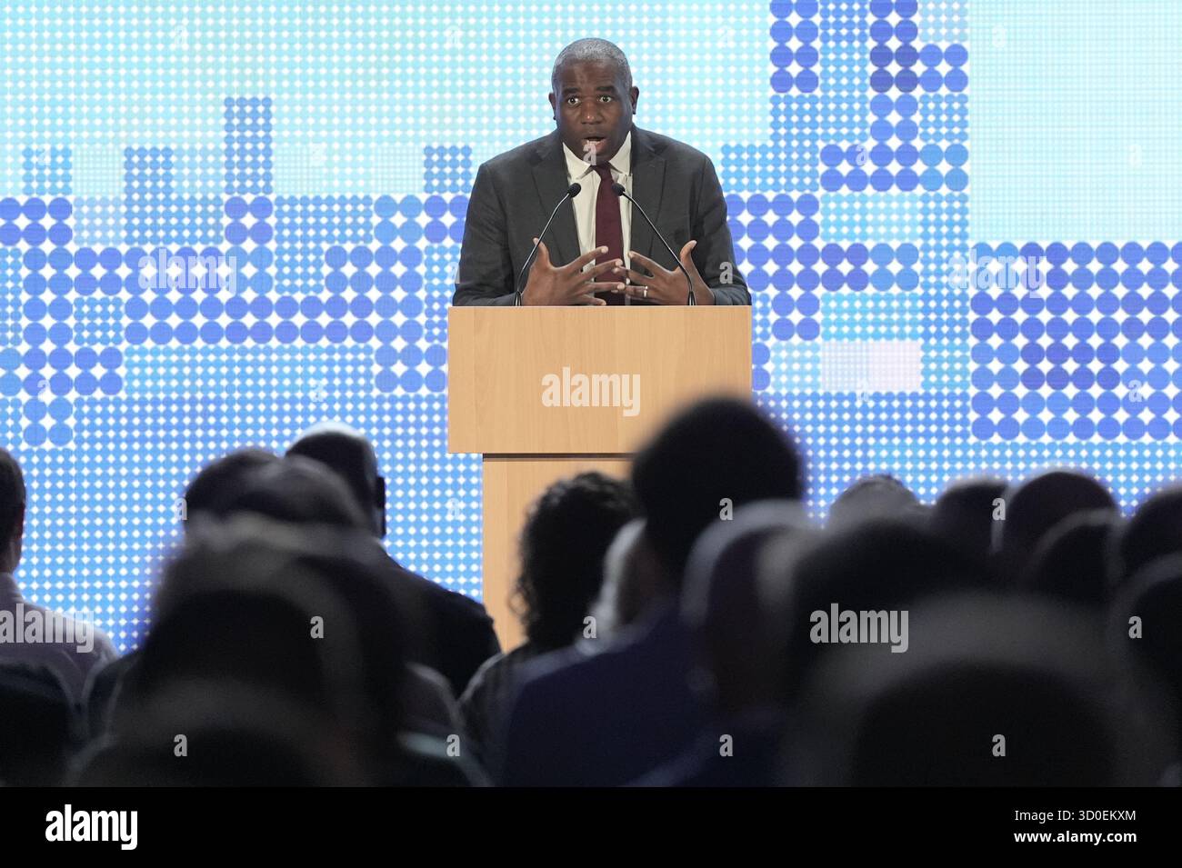 Deputy Prime Minister David Lammy delivers the keynote speech at the ...