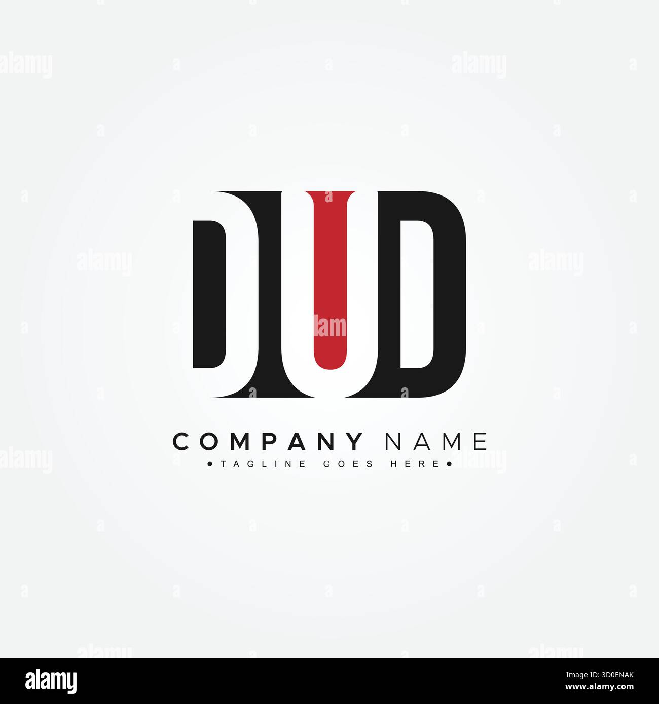 DUD Initial Letter Logo - Simple Monogram Logo Stock Vector