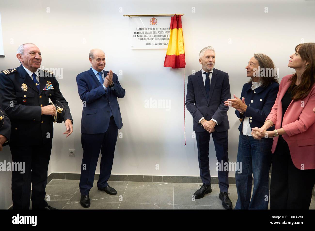 Basque Country Government The Minister of the Interior, Fernando Grande-Marlaska (3r ...