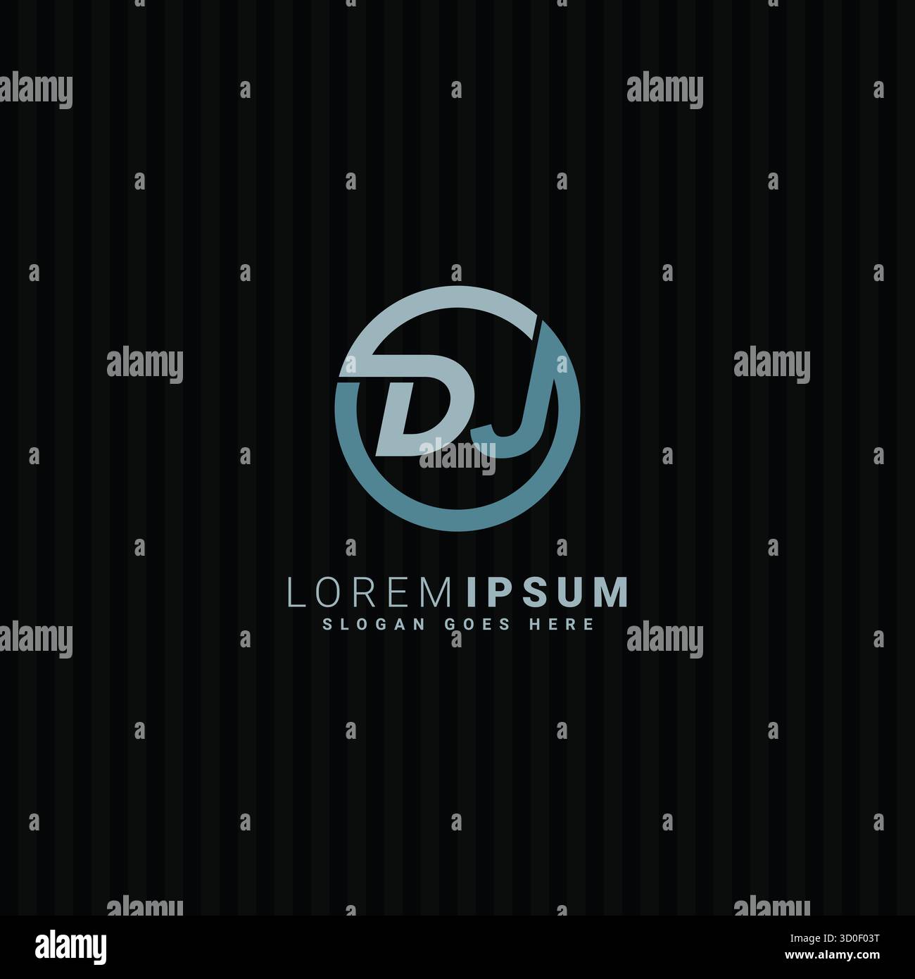 Monogram Rdm Dj Vector Template for Initial Letter DJ Logo - Elegant Monogram Logo for ...