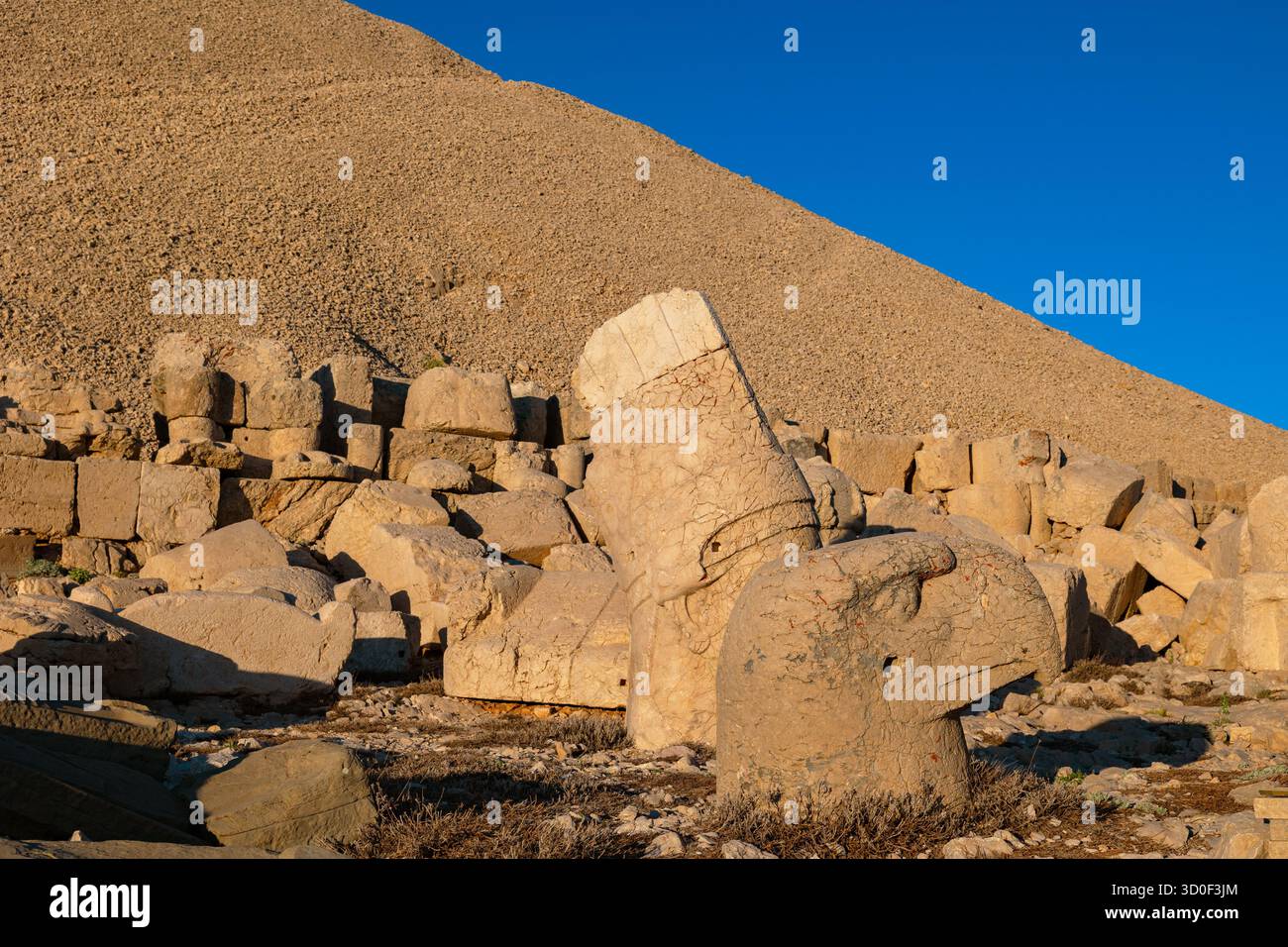 Persian Eagle statue in Mount Nemrut. Visit Turkey background photo. Stock Photo